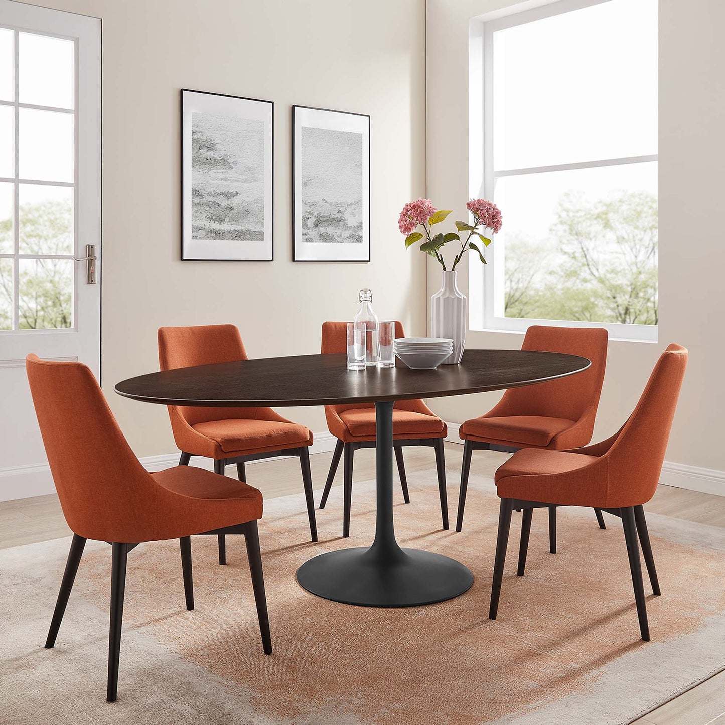 Lippa Oval Wood Dining Table