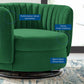 Embrace Tufted Performance Velvet Swivel Chair