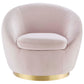 Buttercup Performance Velvet Swivel Chair