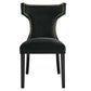 Curve Performance Velvet Dining Chairs - Set of 2