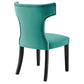 Curve Performance Velvet Dining Chairs - Set of 2