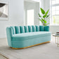 Victoria Channel Tufted Performance Velvet Sofa
