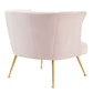 Veronica Channel Tufted Performance Velvet Armchair