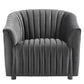 Announce Performance Velvet Channel Tufted Armchair