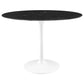 Lippa Oval Artificial Marble Dining Table
