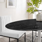 Lippa Oval Artificial Marble Dining Table