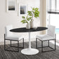 Lippa Oval Artificial Marble Dining Table