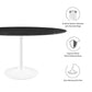 Lippa Oval Artificial Marble Dining Table