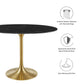 Lippa Oval Artificial Marble Dining Table