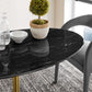 Lippa Oval Artificial Marble Dining Table