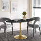 Lippa Oval Artificial Marble Dining Table