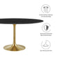 Lippa Oval Artificial Marble Dining Table