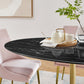 Lippa Oval Artificial Marble Dining Table