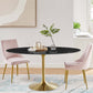 Lippa Oval Artificial Marble Dining Table
