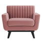 Engage Channel Tufted Performance Velvet Armchair