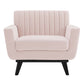 Engage Channel Tufted Performance Velvet Armchair