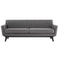 Engage Channel Tufted Performance Velvet Sofa