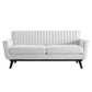 Engage Channel Tufted Fabric Loveseat