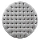 Amour Tufted Button Large Round Performance Velvet Ottoman