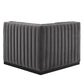 Conjure Channel Tufted Performance Velvet Left Corner Chair