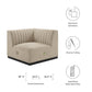 Conjure Channel Tufted Upholstered Fabric Left Corner Chair