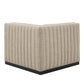Conjure Channel Tufted Upholstered Fabric Right Corner Chair