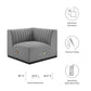 Conjure Channel Tufted Upholstered Fabric Right Corner Chair