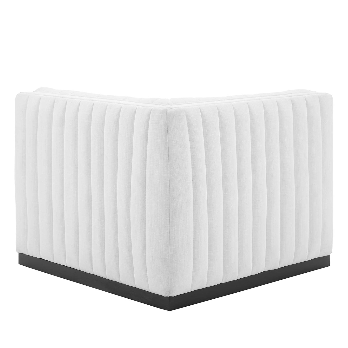 Conjure Channel Tufted Upholstered Fabric Right Corner Chair