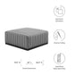 Conjure Channel Tufted Upholstered Fabric Ottoman