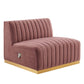 Conjure Channel Tufted Performance Velvet Armless Chair