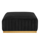 Conjure Channel Tufted Performance Velvet Ottoman
