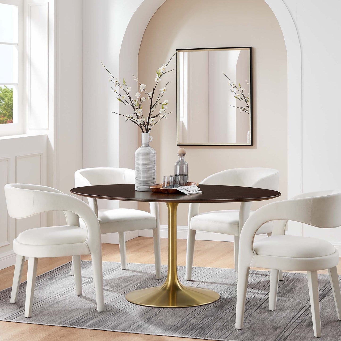 Lippa Oval Wood Dining Table
