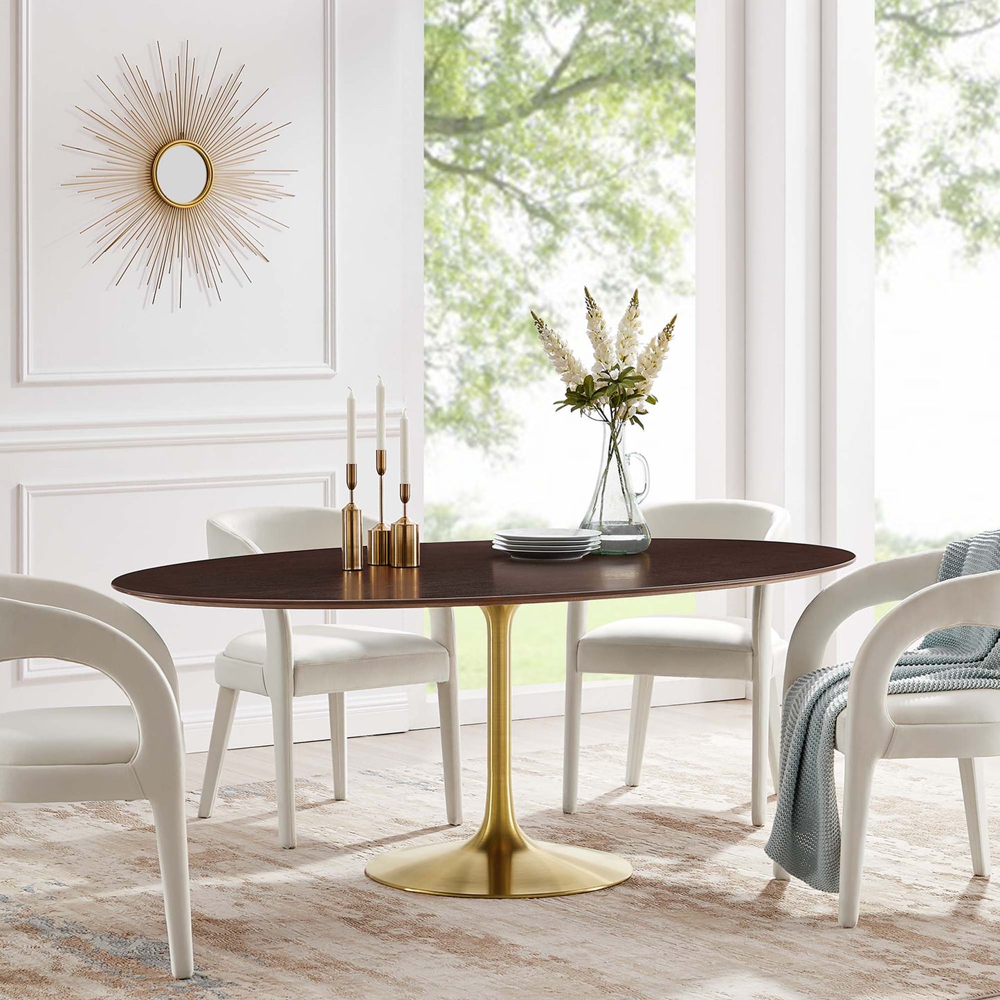 Lippa Oval Wood Dining Table