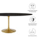 Lippa Oval Artificial Marble Dining Table