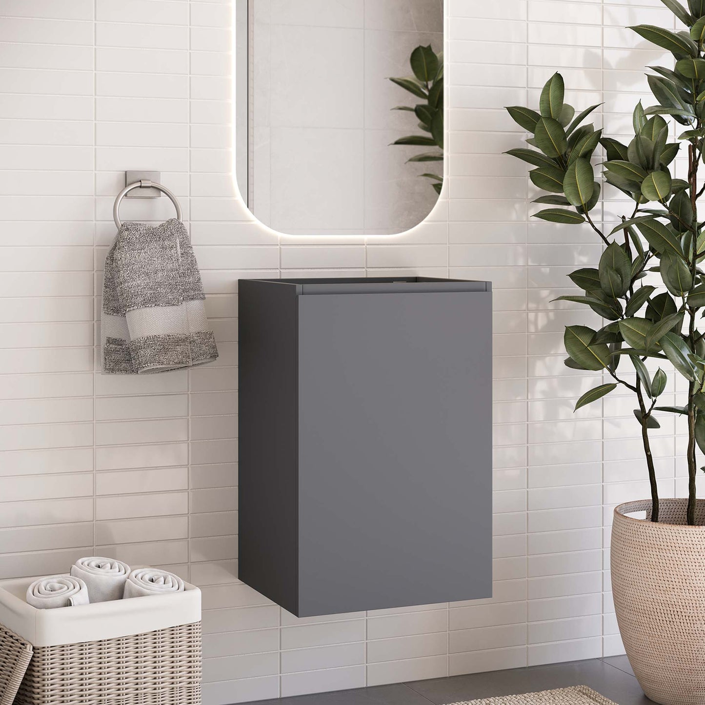 Bryn Wall-Mount Bathroom Cabinet Basin Not Included