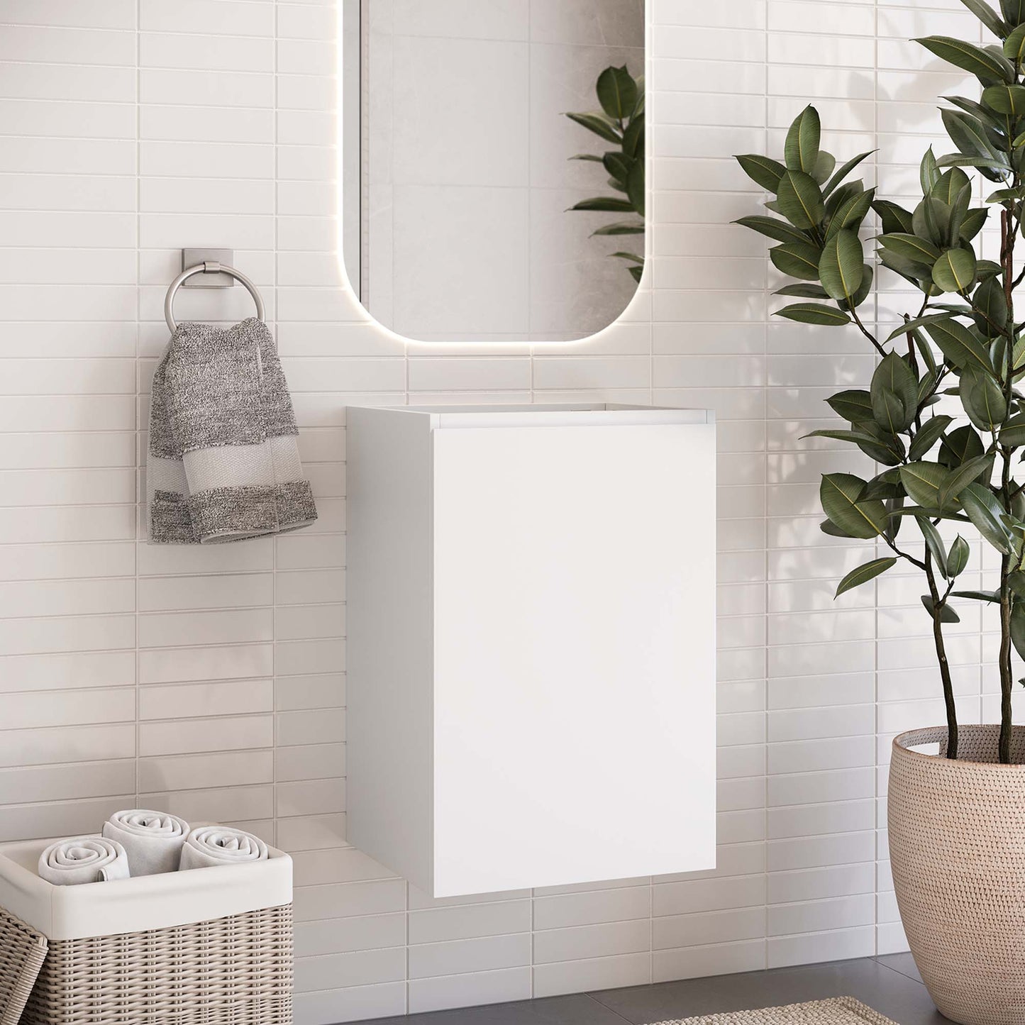 Bryn Wall-Mount Bathroom Cabinet Basin Not Included