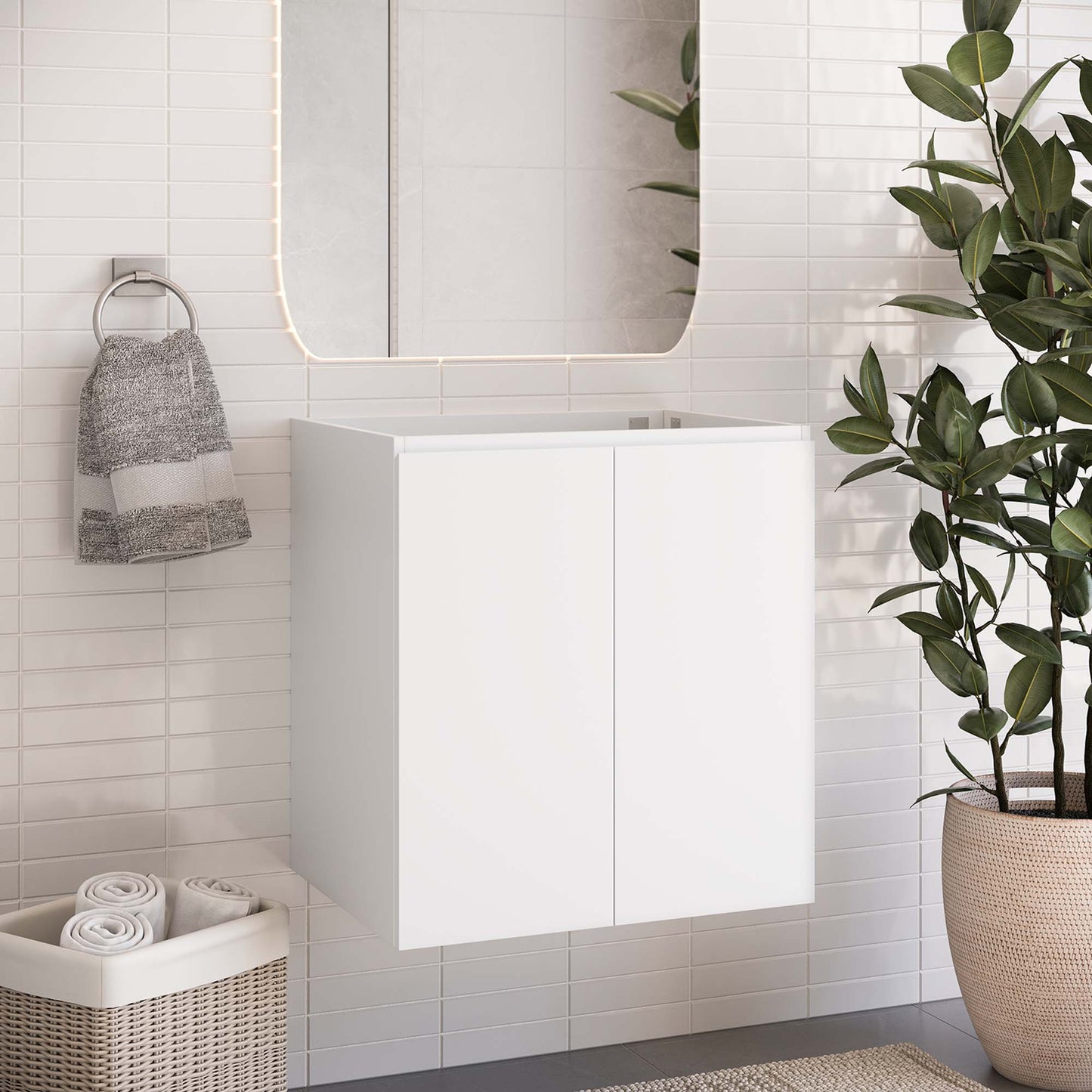 Bryn Wall-Mount Bathroom Cabinet Basin Not Included