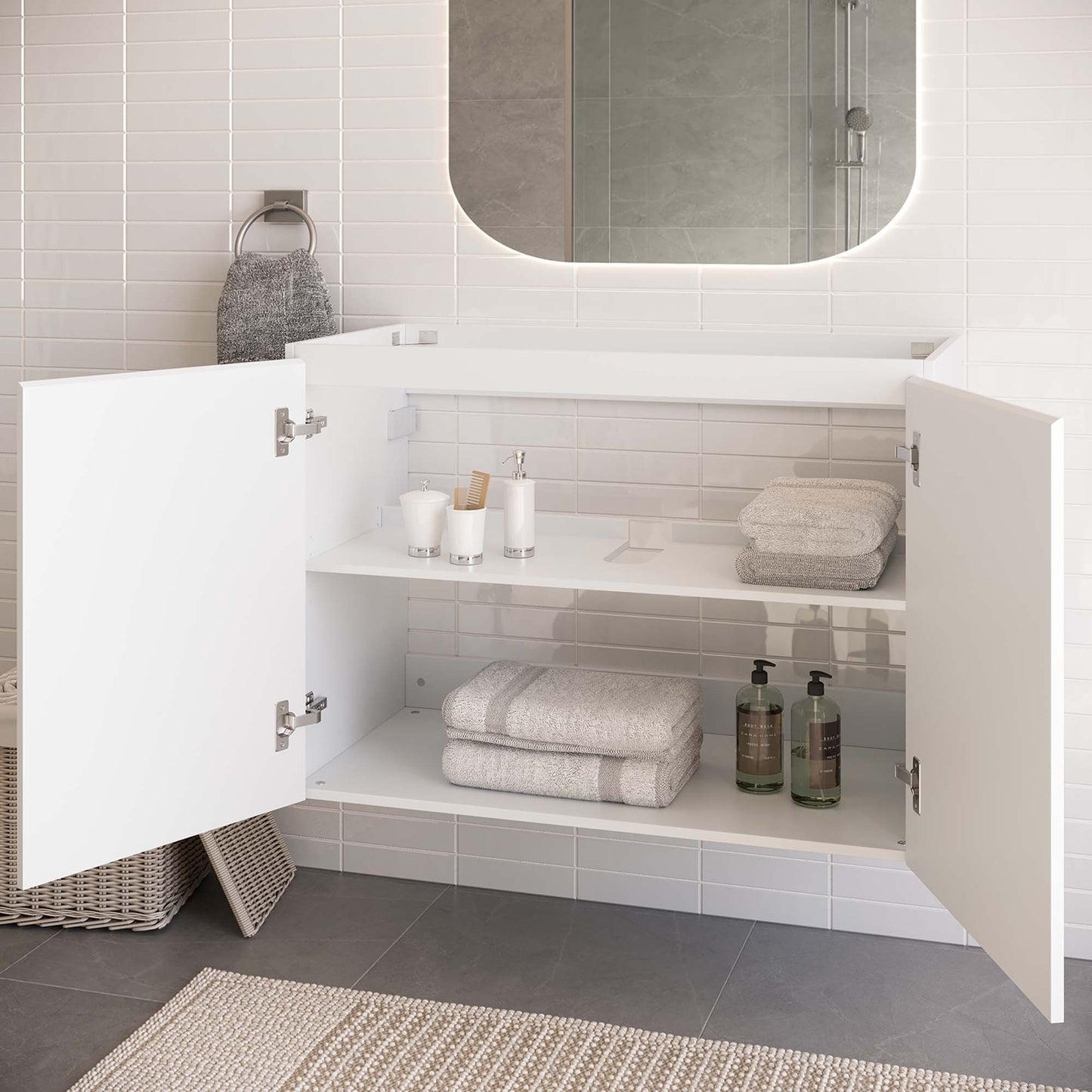 Bryn Wall-Mount Bathroom Cabinet Basin Not Included