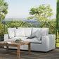 Commix Overstuffed Outdoor Patio Loveseat
