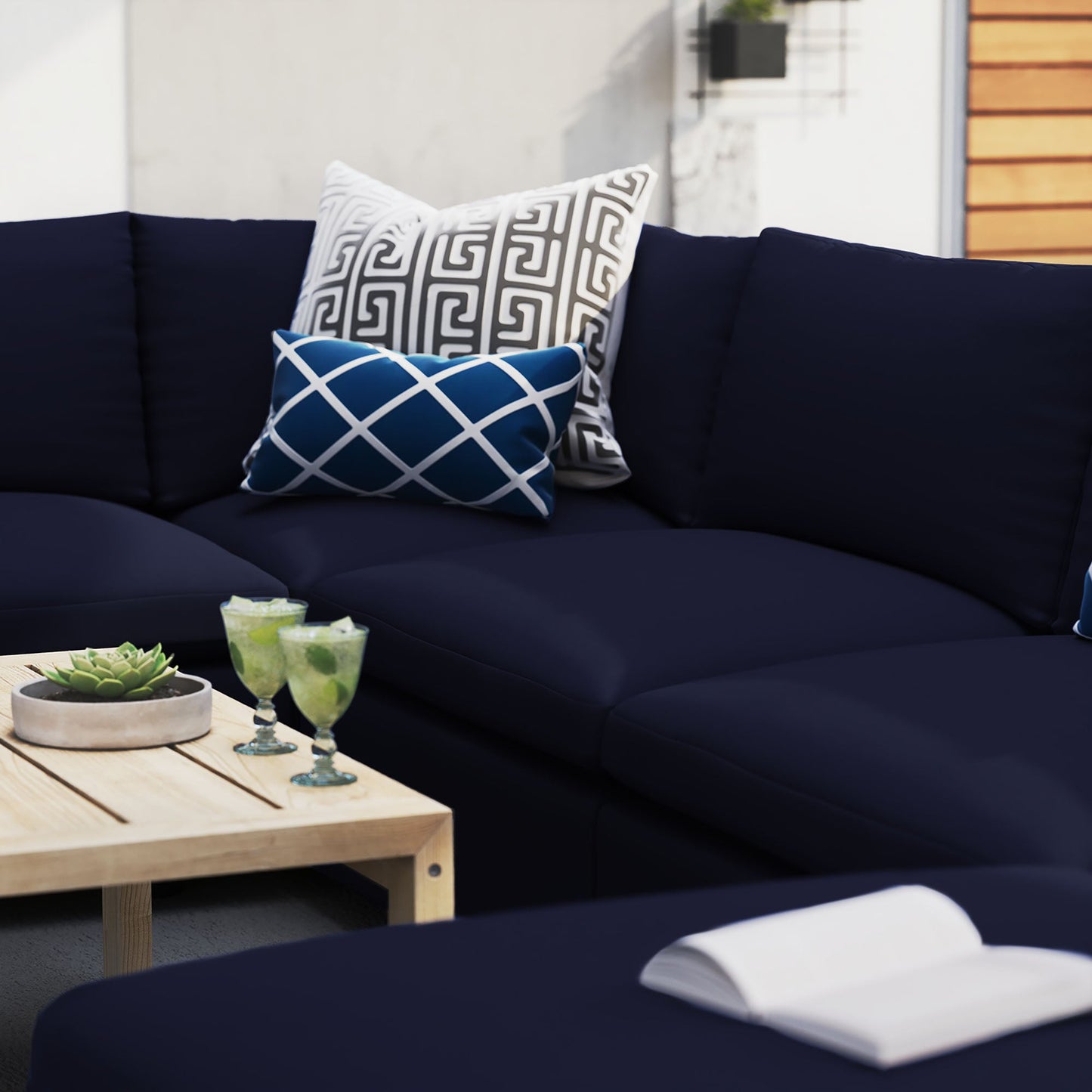 Commix 7-Piece Sunbrella® Outdoor Patio Sectional Sofa