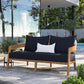Brisbane Teak Wood Outdoor Patio Loveseat