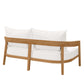Brisbane Teak Wood Outdoor Patio Loveseat