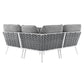 Stance Outdoor Patio Aluminum Small Sectional Sofa