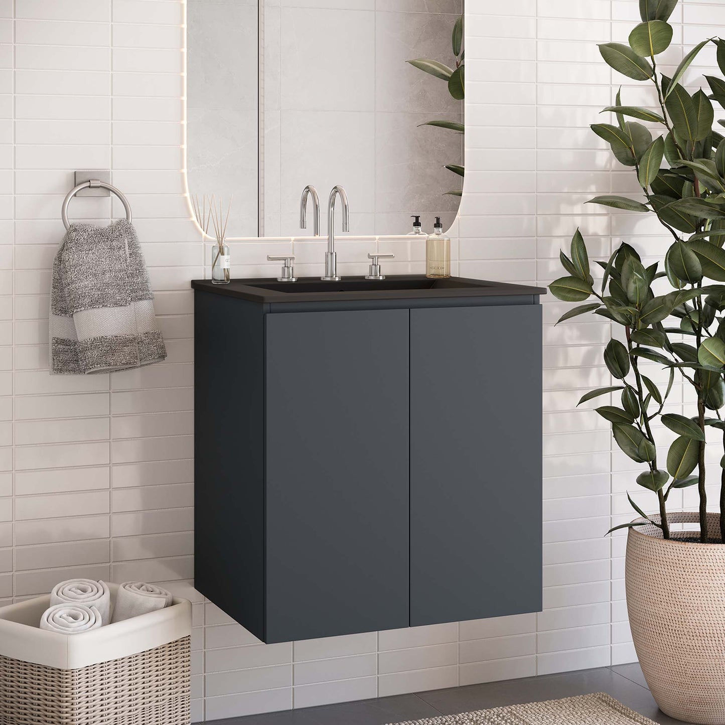 Bryn Wall-Mount Bathroom Vanity Basin Included