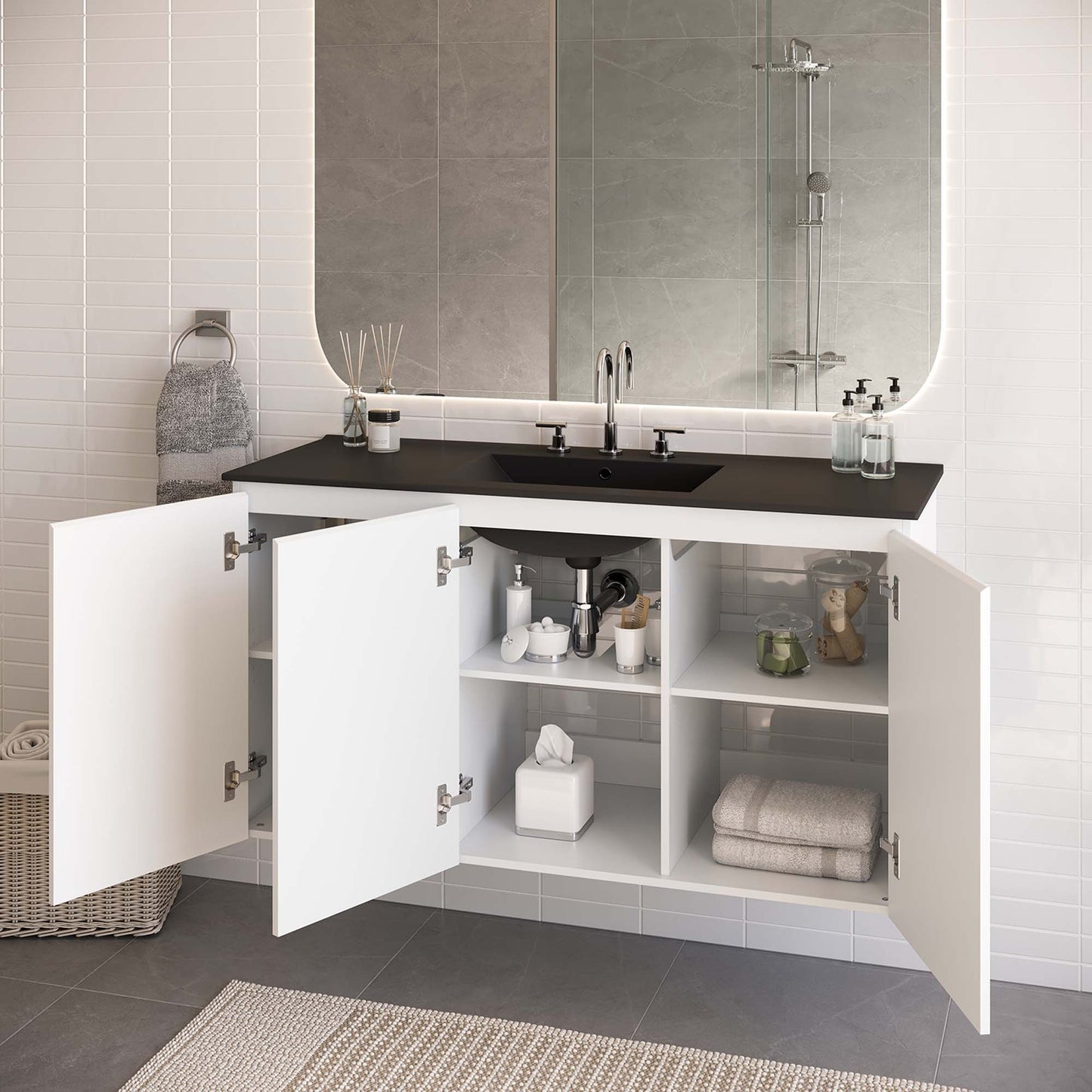 Bryn Wall-Mount Bathroom Vanity Basin Included