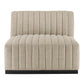 Conjure Channel Tufted Upholstered Fabric Sofa