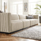 Conjure 4-Piece Channel Tufted Upholstered Fabric Sofa