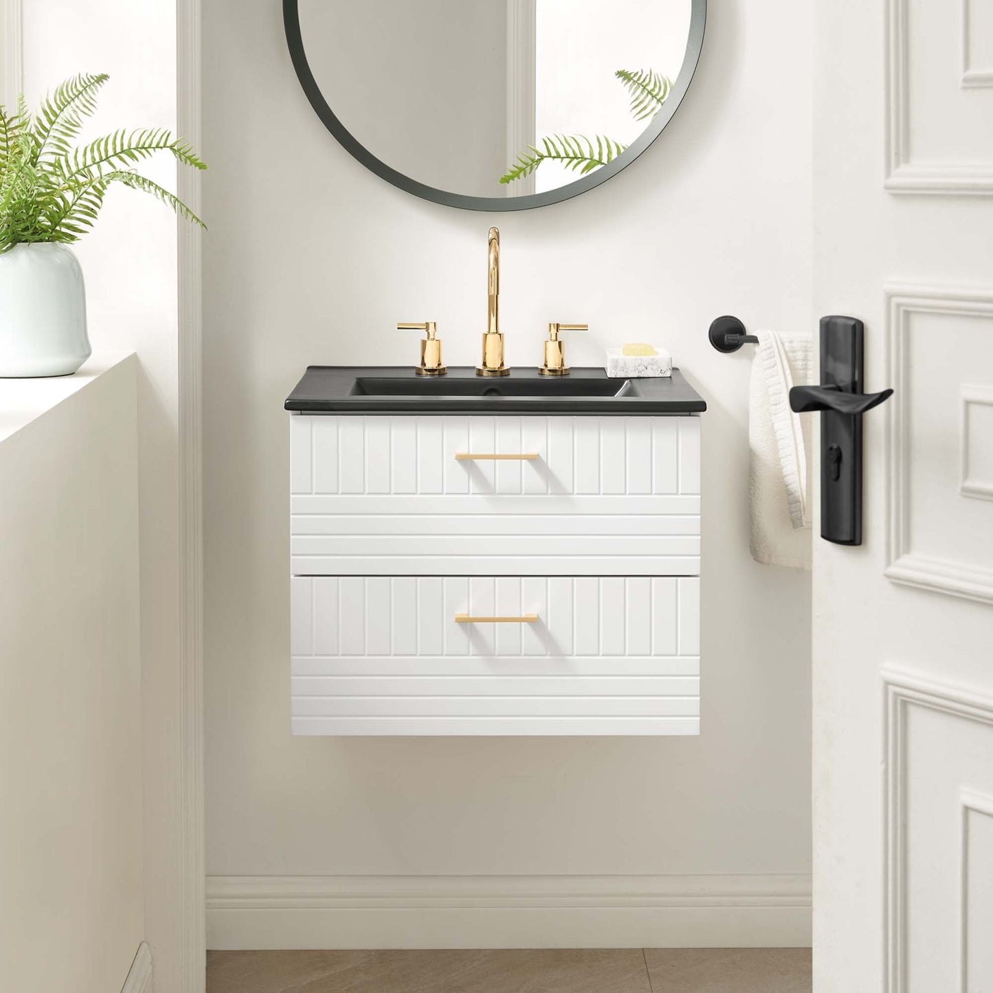 Daybreak Wall-Mount Bathroom Vanity Basin Included
