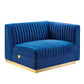 Sanguine Channel Tufted Performance Velvet Modular Sectional Sofa Loveseat