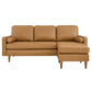 Valour 78" Leather Apartment Sectional Sofa